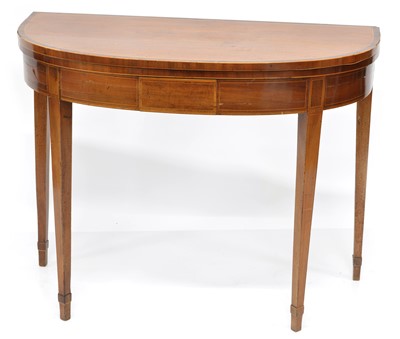 Lot 309 - George III mahogany fold over tea table