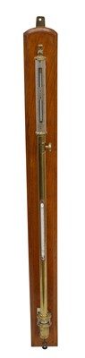 Lot 223 - Stick barometer by Bird & Tatlock, London Ltd