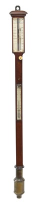 Lot 222 - Stick barometer signed Keohan, London