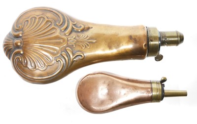 Lot 213 - Skyes pistol powder flask and one other