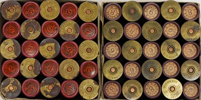 Lot 197 - Two sets of twenty five vintage shotgun cartridges, LICENCE REQUIRED