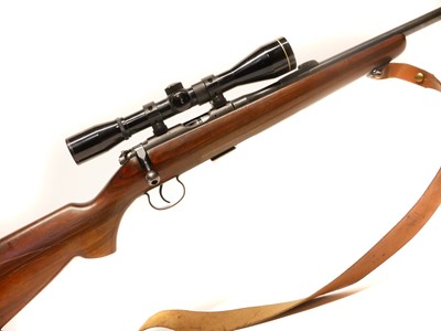 Lot 79 - Brno Model 2 .22lr bolt action rifle, scope and moderator LICENCE REQUIRED