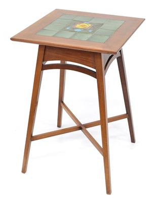 Lot 241 - Arts & Crafts tiled side table