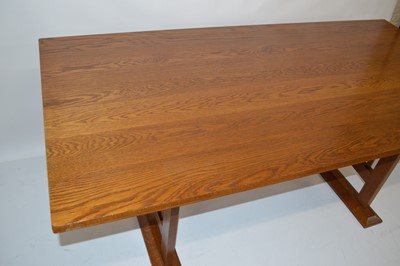 Lot 273 - Liberty Guild arts & crafts oak dining table and chairs