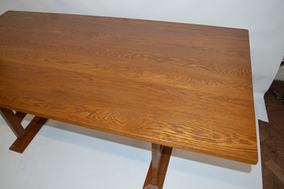 Lot 273 - Liberty Guild arts & crafts oak dining table and chairs