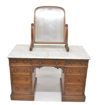 Lot 409 - Victorian mahogany washstand