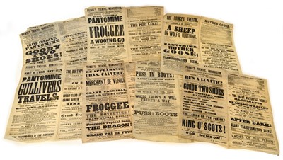 Lot 128 - Collection of eight mid 19th-century double-page spread theatre bills