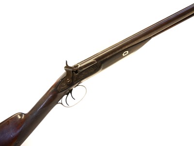 Lot 36 - Double barrel percussion shotgun (originally a Patch lock)