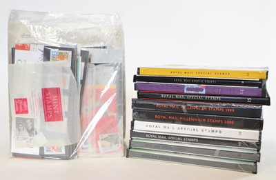 Lot 95 - GB decimal mint stamps and booklets plus ten Royal Mail special stamps yearbooks