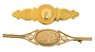 Lot 5 - Two gold brooches