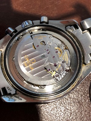 Lot 132 - A stainless steel Omega Speedmaster ‘Broad Arrow’ Automatic Chronometer wristwatch