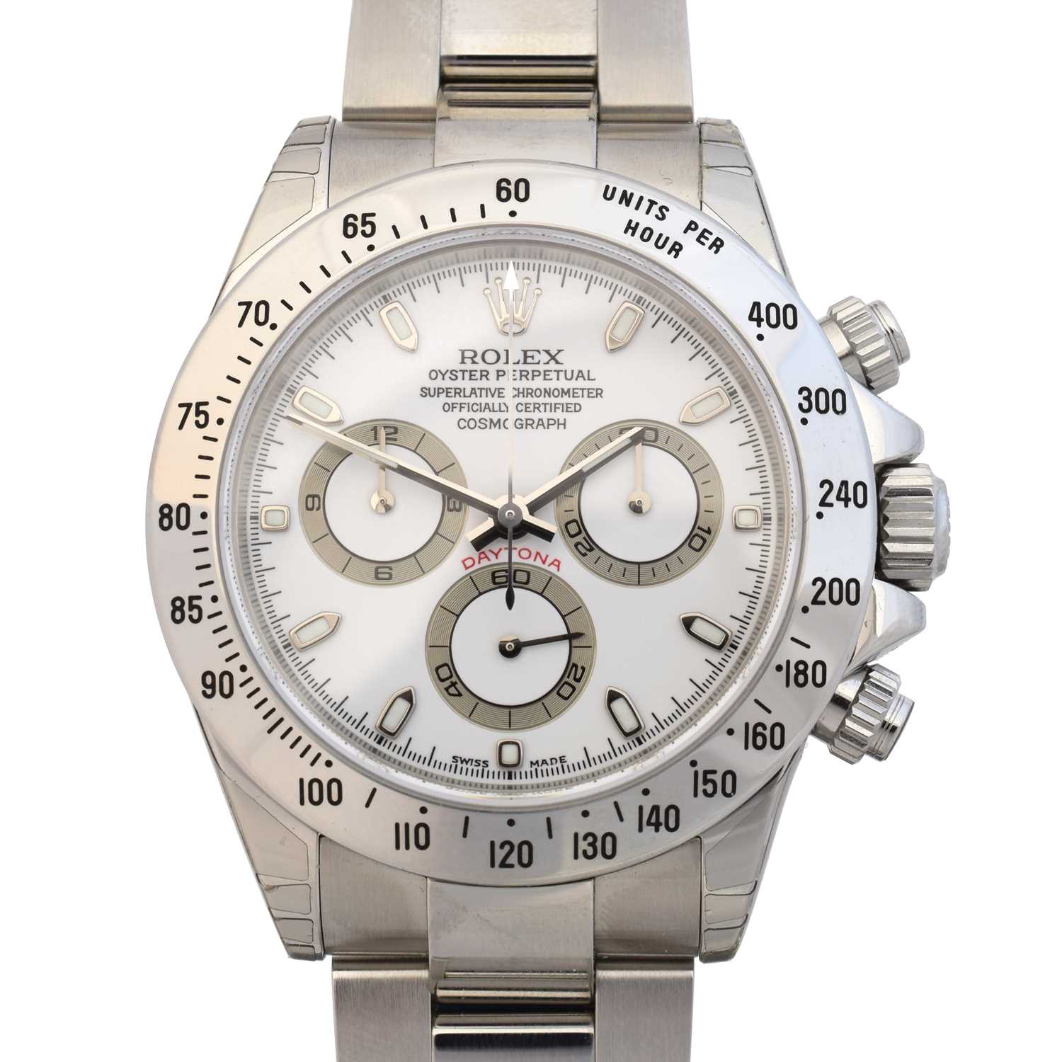 Lot 141 - A stainless steel Rolex Oyster Perpetual Cosmograph Daytona wristwatch