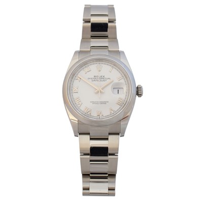 Lot 143 - A stainless steel Rolex Oyster Perpetual Datejust wristwatch