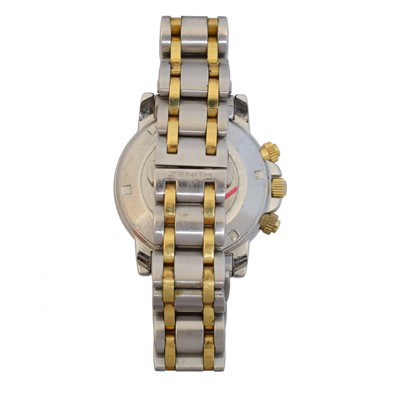 Lot 162 - A stainless steel and gold Zenith El Primero Rainbow Automatic watch
