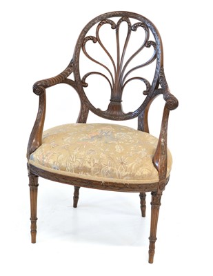 Lot 352 - Edwardian open armchair