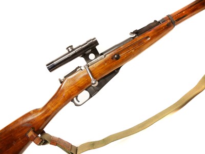 Lot 64 - Mosin Nagant Tula 7.62 bolt action rifle fitted with a PU scope LICENCE REQUIRED