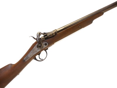 Lot 161 - Belgian converted French 12 bore Tabatiere shotgun LICENCE REQUIRED