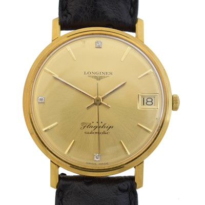 Lot 119 - A 1960s 18ct gold Longines Flagship automatic wristwatch