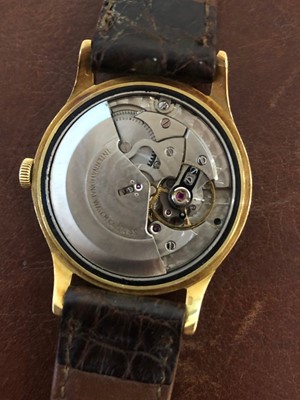 Lot 114 - A 1960s 18ct gold IWC automatic wristwatch