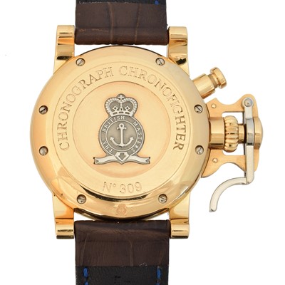 Lot 193 - An 18ct gold Graham Chronofighter Chronograph wristwatch
