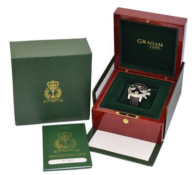 Lot 110 - A stainless steel Graham Swordfish Chronograph wristwatch
