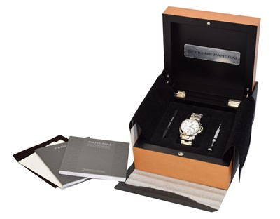 Lot 133 - A stainless steel Panerai Luminor Marina wristwatch