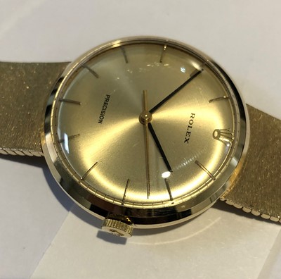 Lot 144 - A 1970s 14ct gold Rolex Precision watch