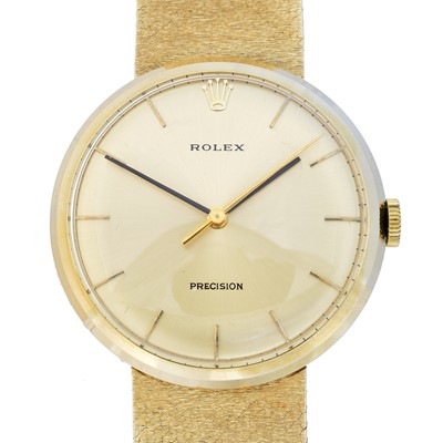 Lot 144 - A 1970s 14ct gold Rolex Precision watch