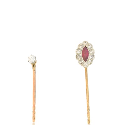 Lot 9 - Two gem-set stickpins