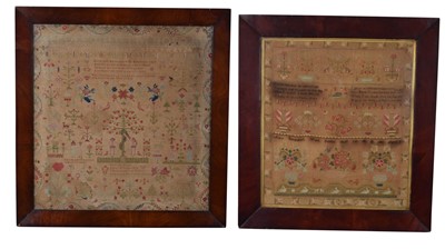 Lot 324 - Two needlework samplers