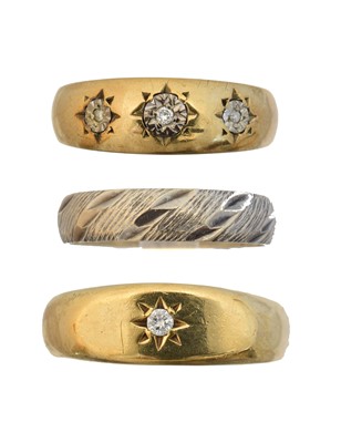 Lot 54 - Three 9ct gold rings