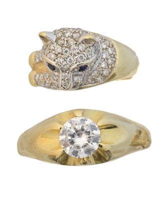 Lot 56 - Two paste dress rings