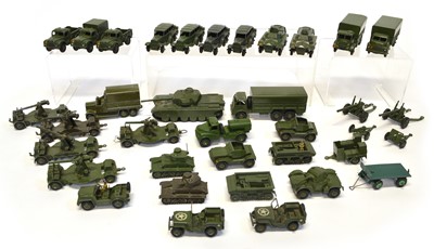 Lot 183 - Unboxed Dinky military vehicles to include 622...