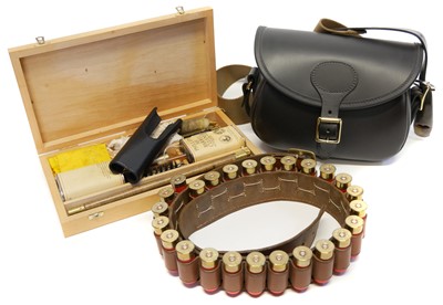 Lot 263 - Croots cartridge bag and related accessories MAY NEED A LICENCE.