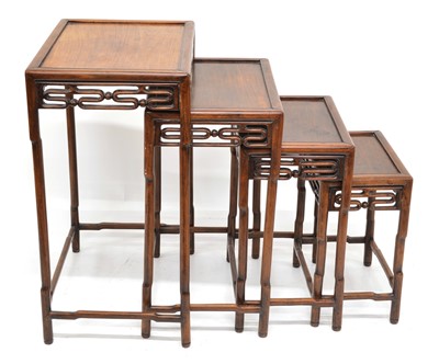 Lot 385 - Chinese nest of four graduated tables