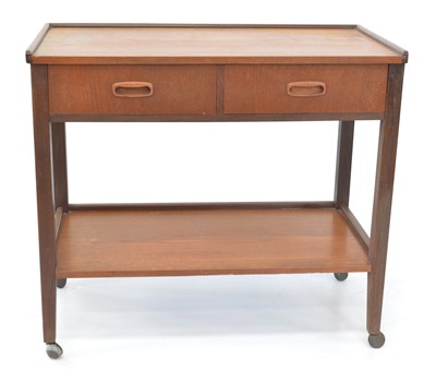 Lot 248 - 20th-century teak tea trolley