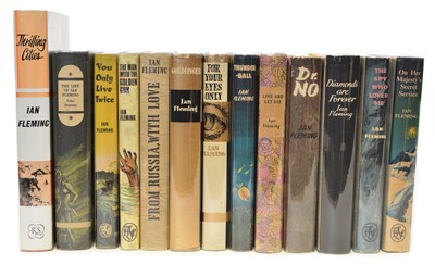 Lot 18 - 11 James Bond Book Club Editions and two others