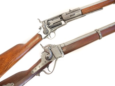 Lot 51 - Denix replica Sharps rifle and Colt revolving rifle