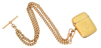 Lot 91 - An Edwardian 9ct gold vesta case
