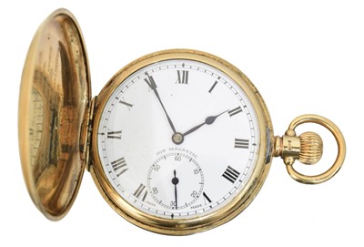 Lot 178 - A 9ct gold hunter pocket watch