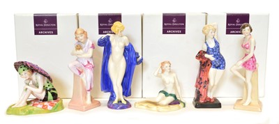 Lot 78 - Six Royal Doulton Archives figures of Bathers