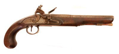 Lot 13 - Flintlock holster pistol by Nicholson London