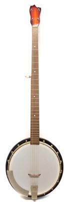 Lot 139 - German five-string banjo, branded Dallas