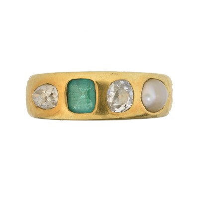 Lot 60 - A late Victorian vari-gem band ring