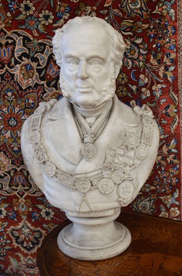 Lot 225 - Wedgwood Masonic Bust of Lord Zetland