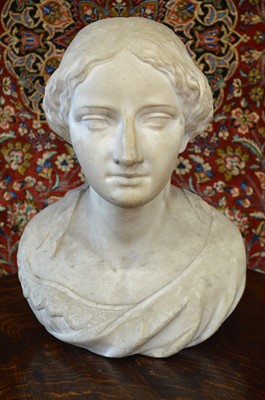 Lot 66 - Mid-19th century carved marble bust