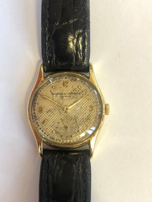 Lot 158 - A 1950s 18ct gold Vacheron & Constantin wristwatch
