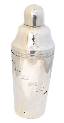 Lot 140 - A silver plated cocktail shaker