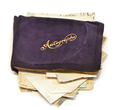 Lot 122 - Small booklet containing numerous autographs from 1940's -50's