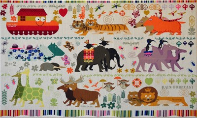 Lot 9 - Noah's Ark Needlepoint Wallhanging